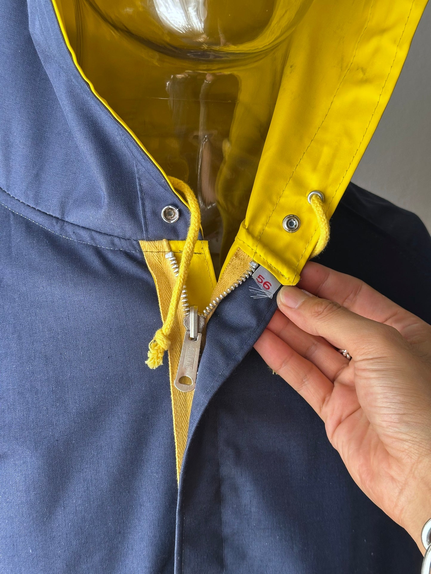 Vintage reversible rubberised coat