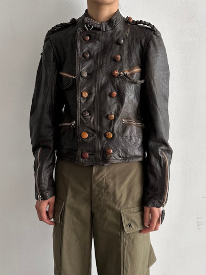 30s Motorcycle leather jkt