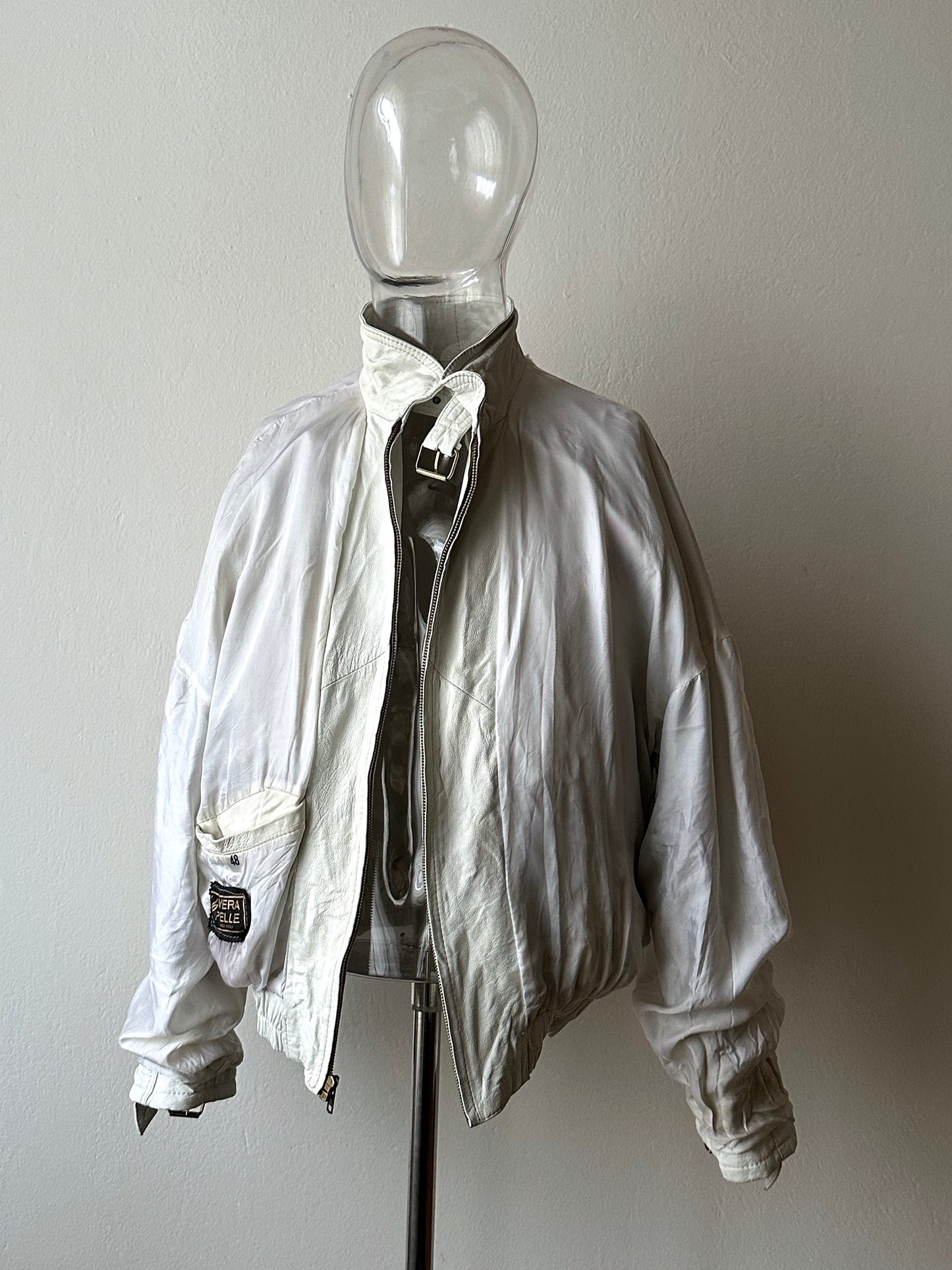 White leather jacket, Italy