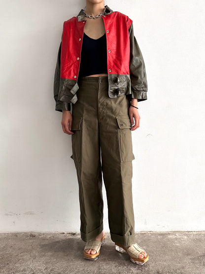 80s 2tone leather jkt