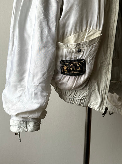 White leather jacket, Italy