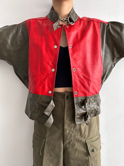 80s 2tone leather jkt