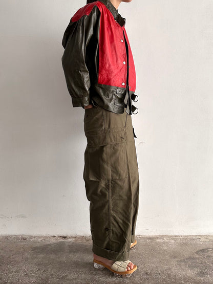 80s 2tone leather jkt