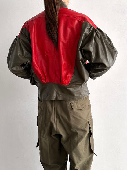 80s 2tone leather jkt