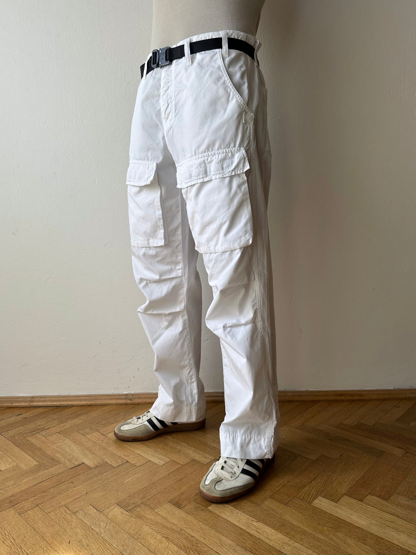 White cotton trousers - w34