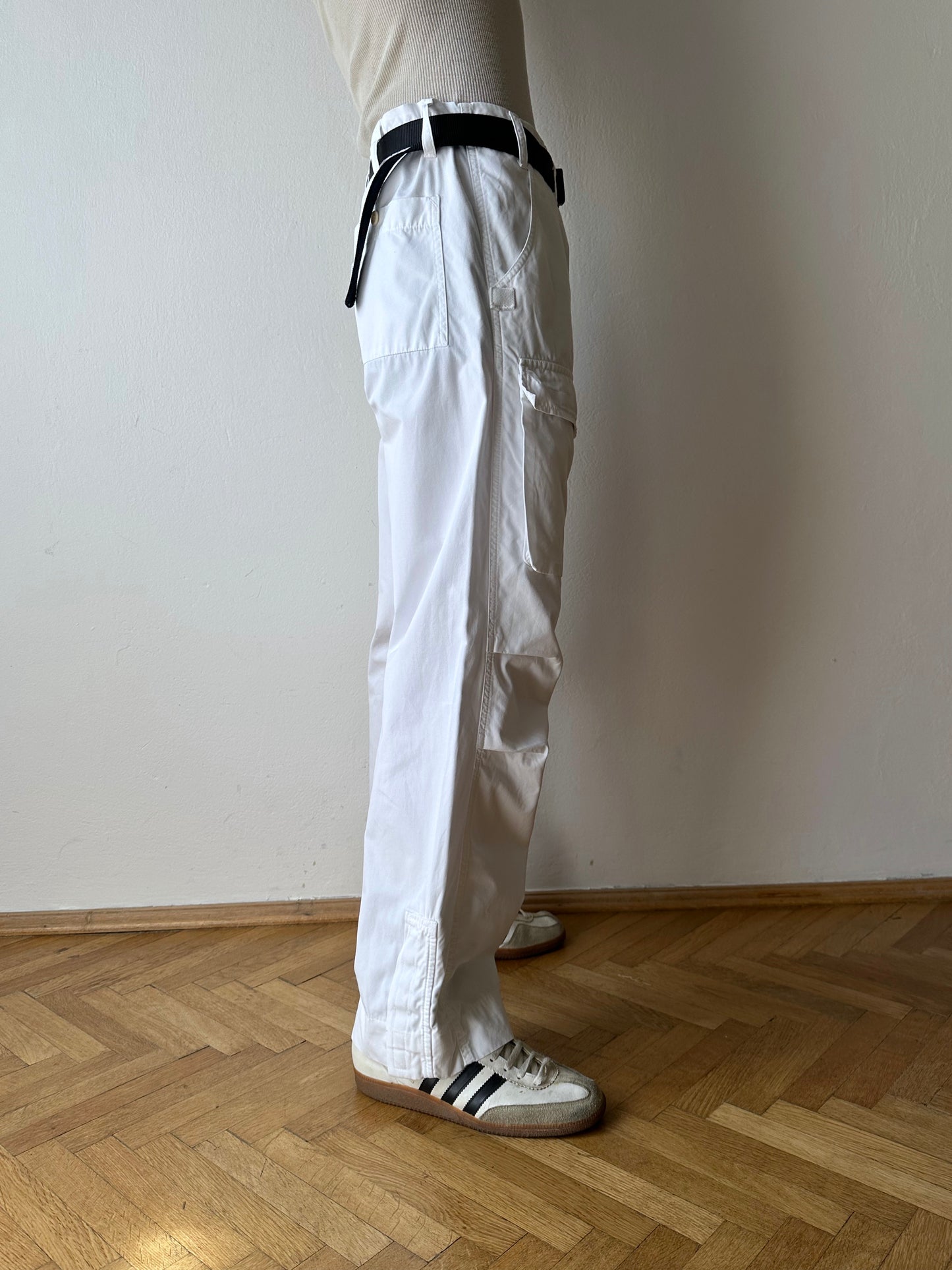 White cotton trousers - w34
