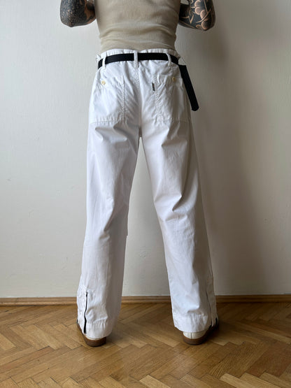 White cotton trousers - w34