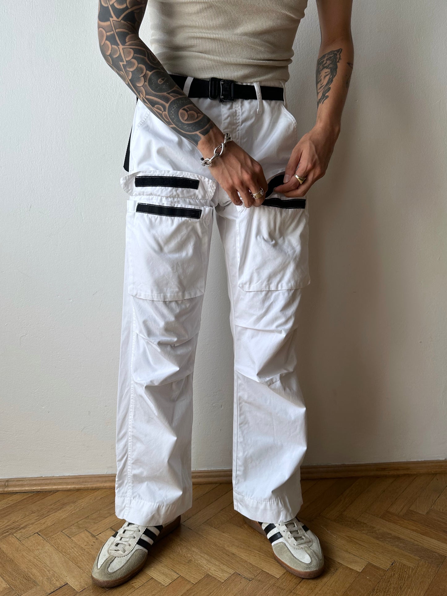 White cotton trousers - w34