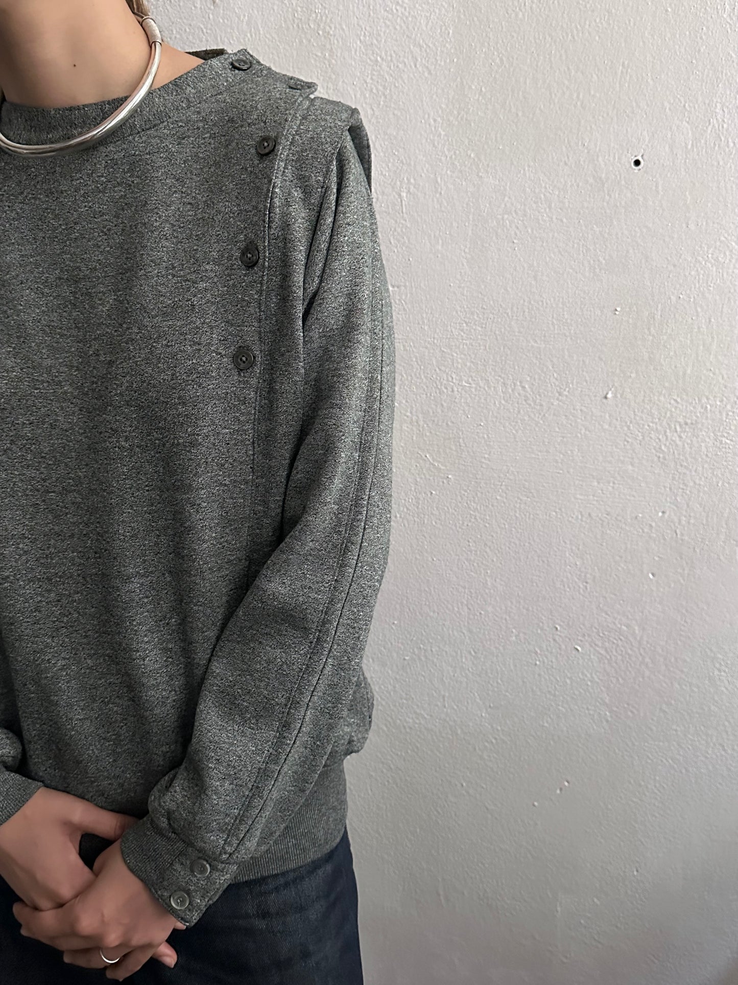 French gray sweatshirt