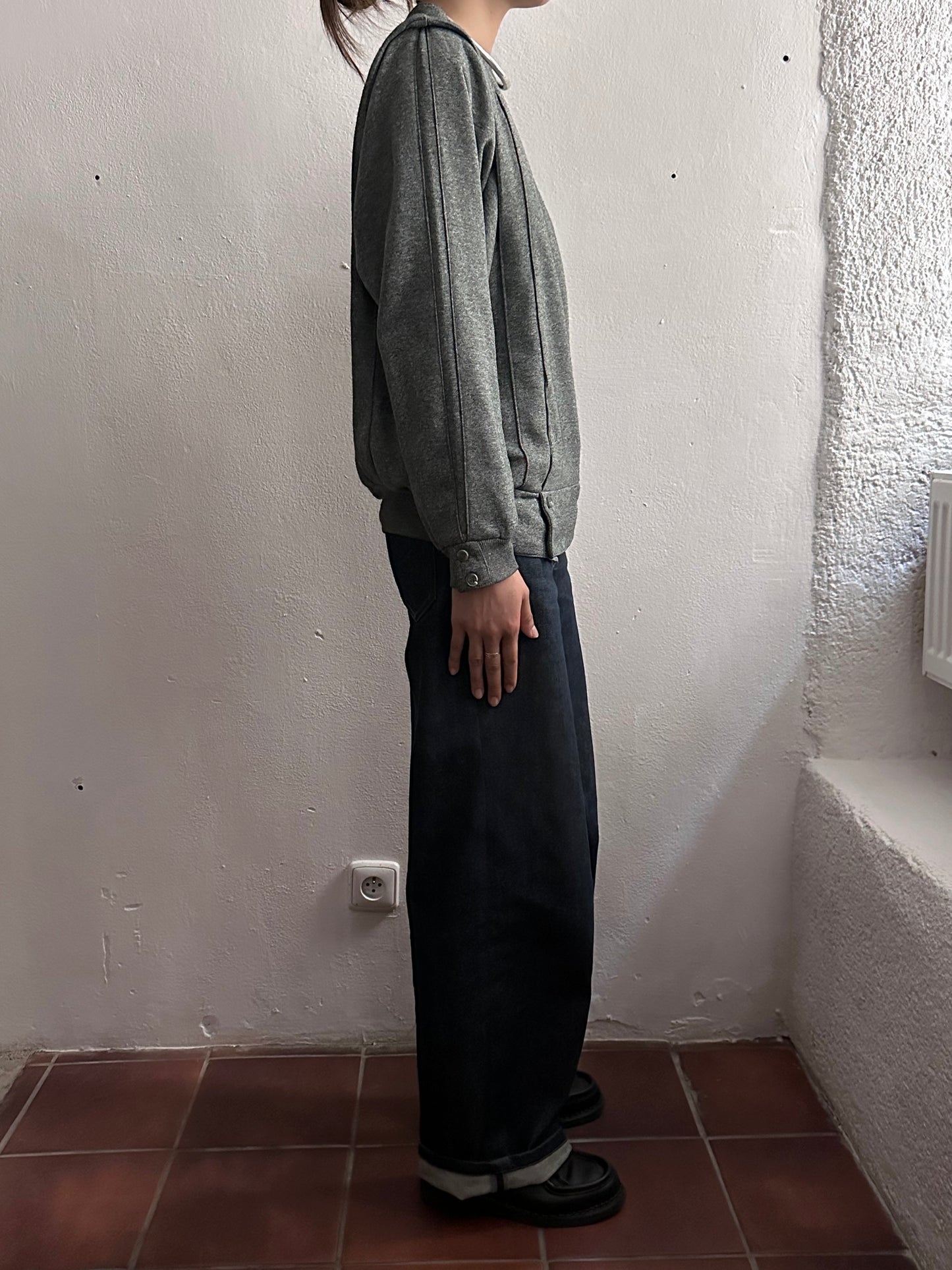 French gray sweatshirt