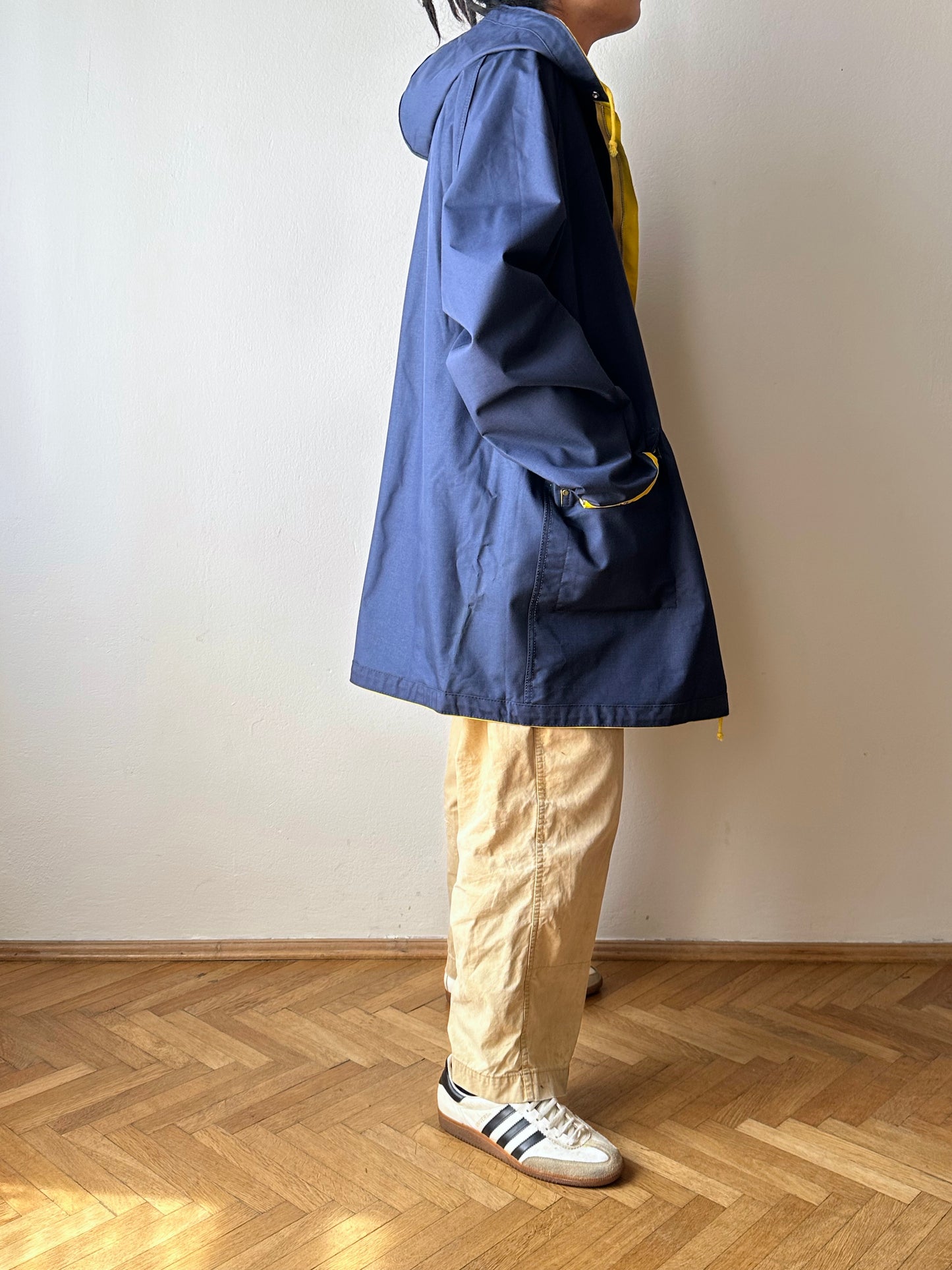 Vintage reversible rubberised coat