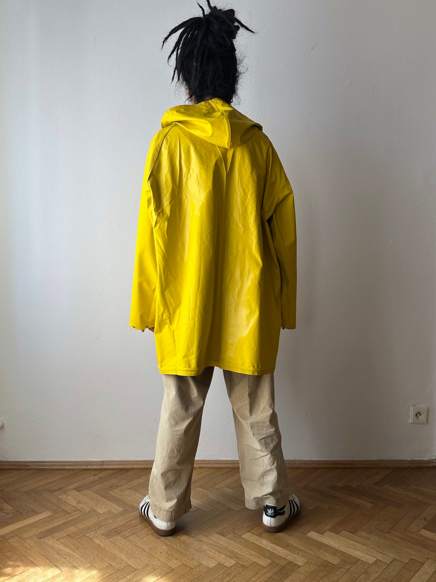 Vintage reversible rubberised coat
