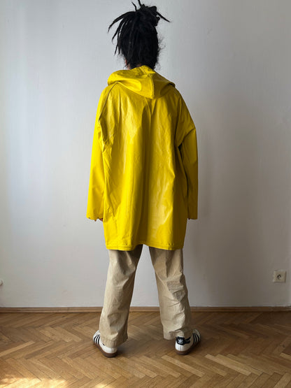 Vintage reversible rubberised coat
