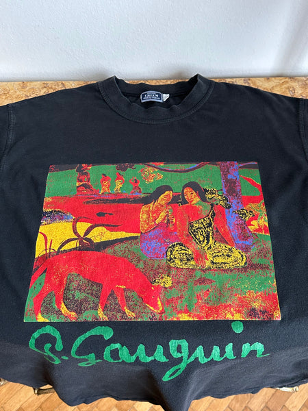 90's Paul Gauguin Art T-shirt 90年代 アート Tシャツ Tee Vintage ヴィンテージ フランス 画家 古着 プラハ 古着屋 Praha Prague Vintage store ユーロ古着 ヨーロッパ古着