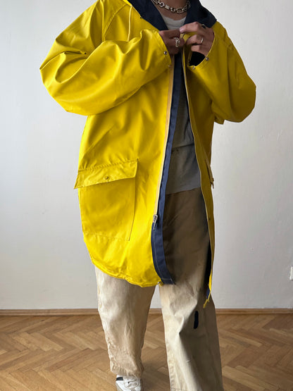 Vintage reversible rubberised coat