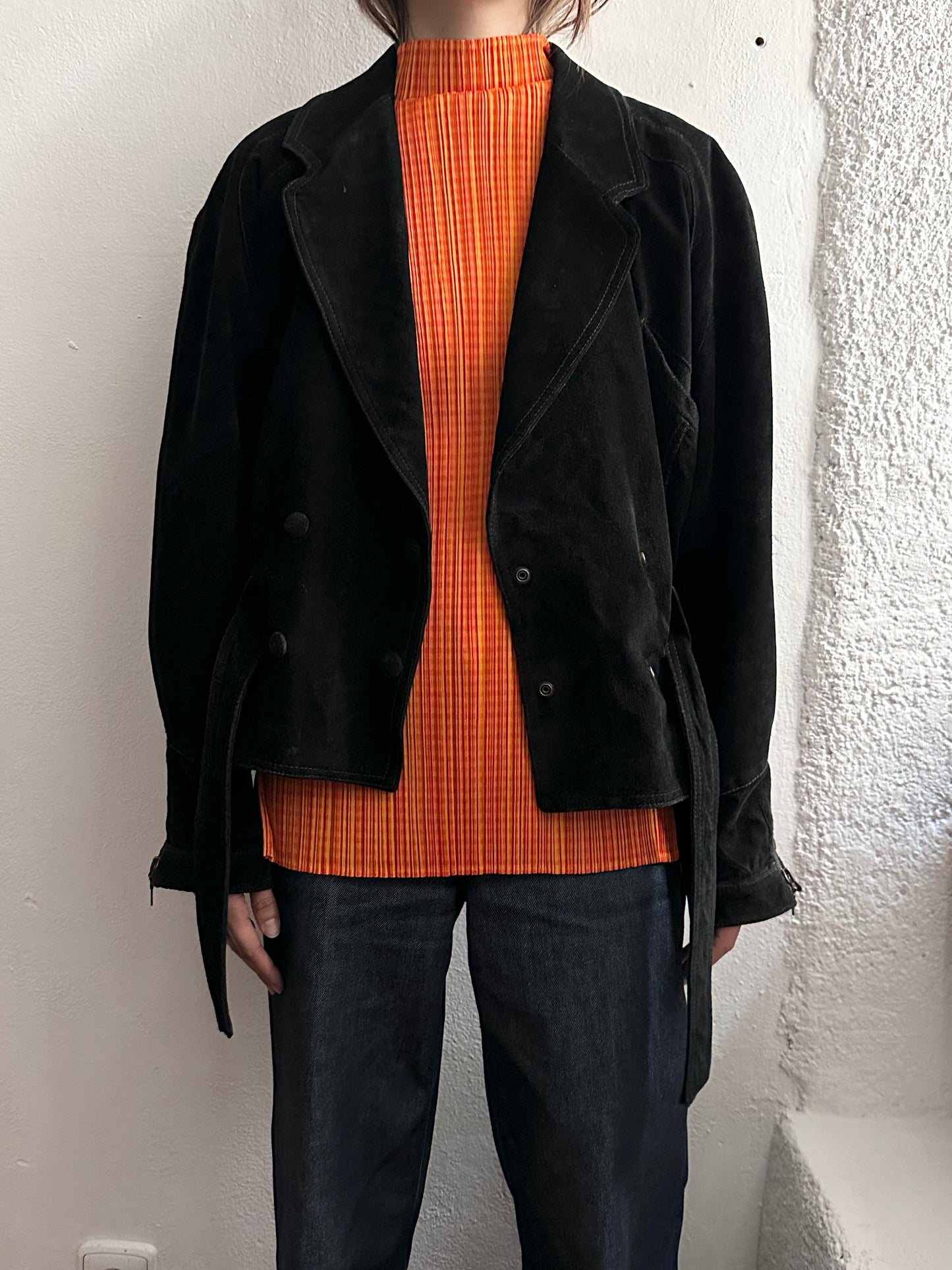 Dino'z leather suede double blouson