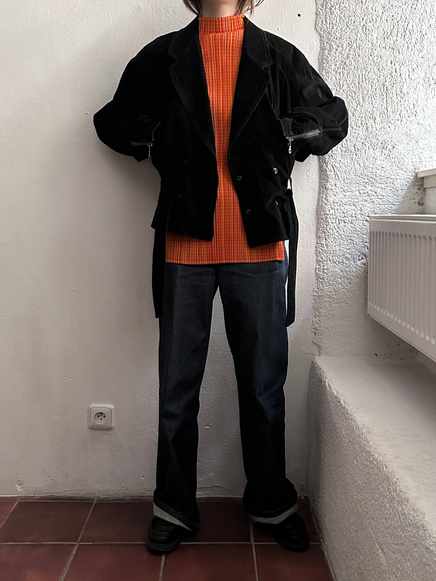 Dino'z leather suede double blouson