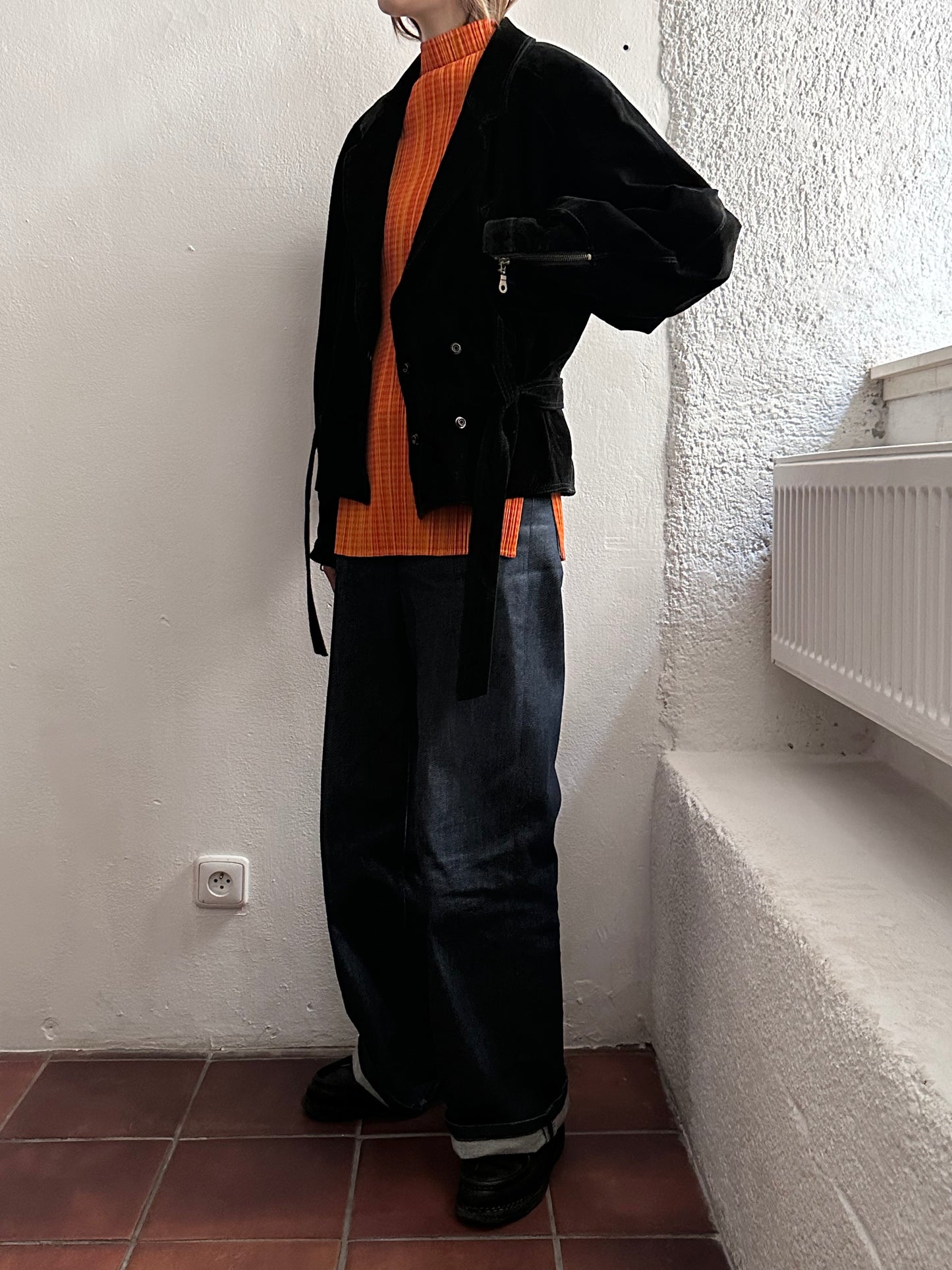 Dino'z leather suede double blouson