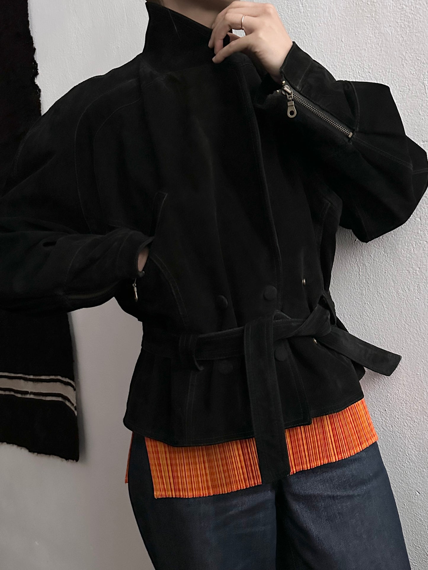 Dino'z leather suede double blouson