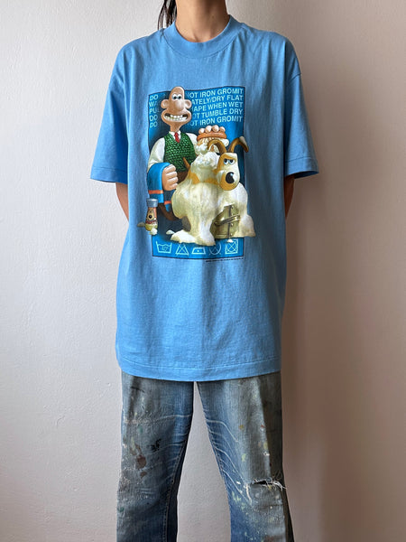 1989's 80's 90's 80年代 90年代 Wallace & Gromit ウォレス グルミット Vintage ヴィンテージ Tシャツ T-shirt Tee 古着 プラハ 古着屋 Praha Prague Vintage store ユーロ古着 ヨーロッパ古着