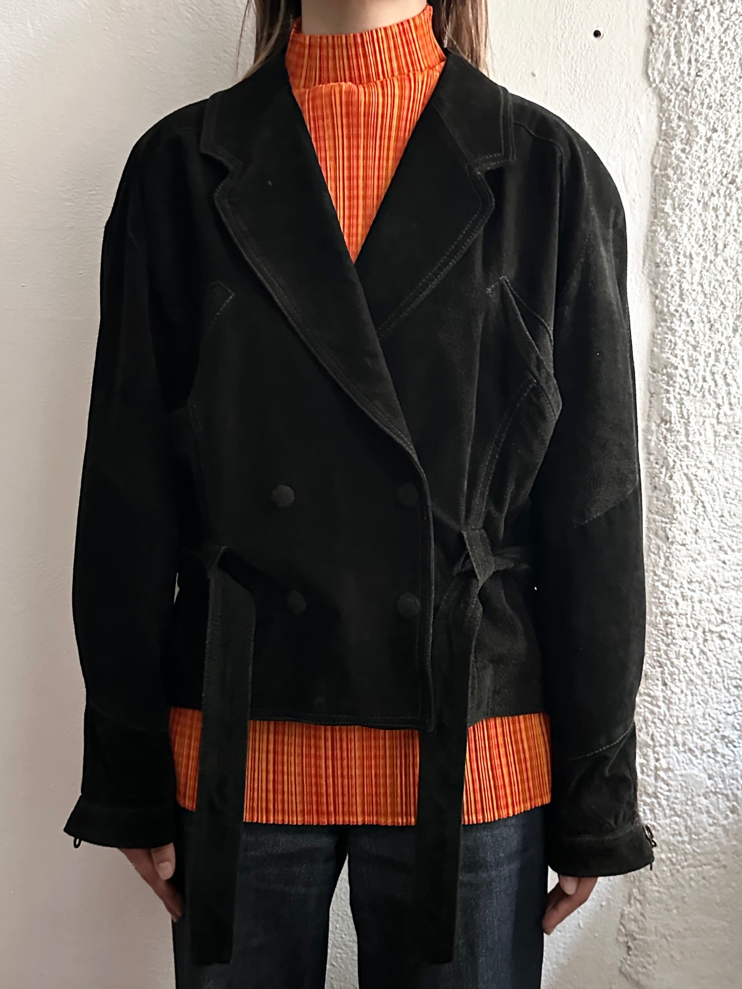 Dino'z leather suede double blouson