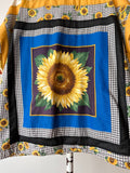 sunflower handmade blanket jacket