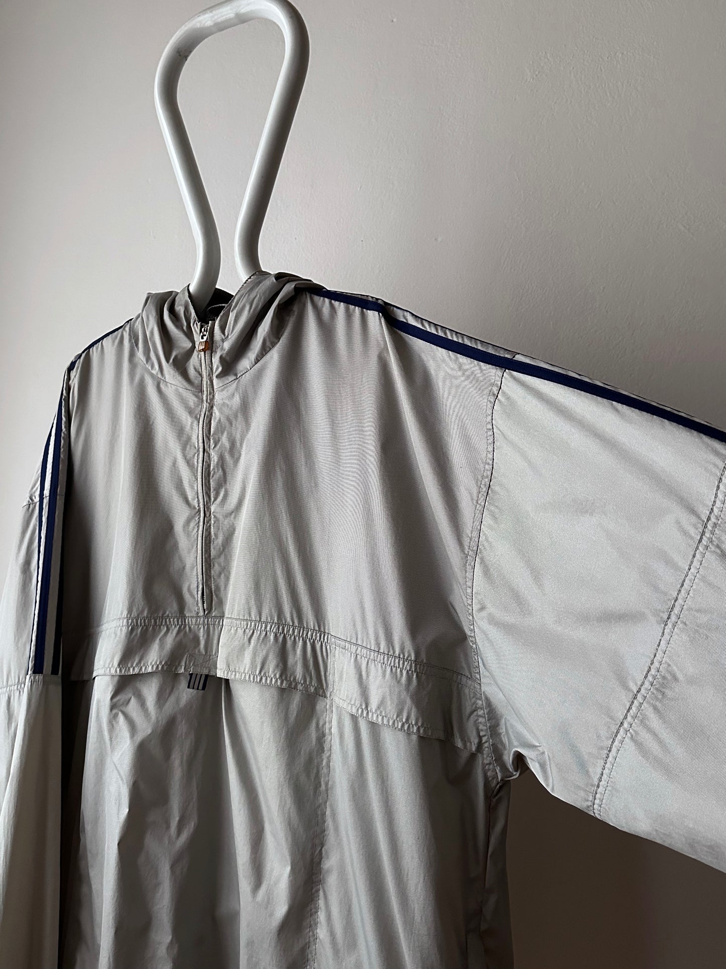 90s Adidas silver smock