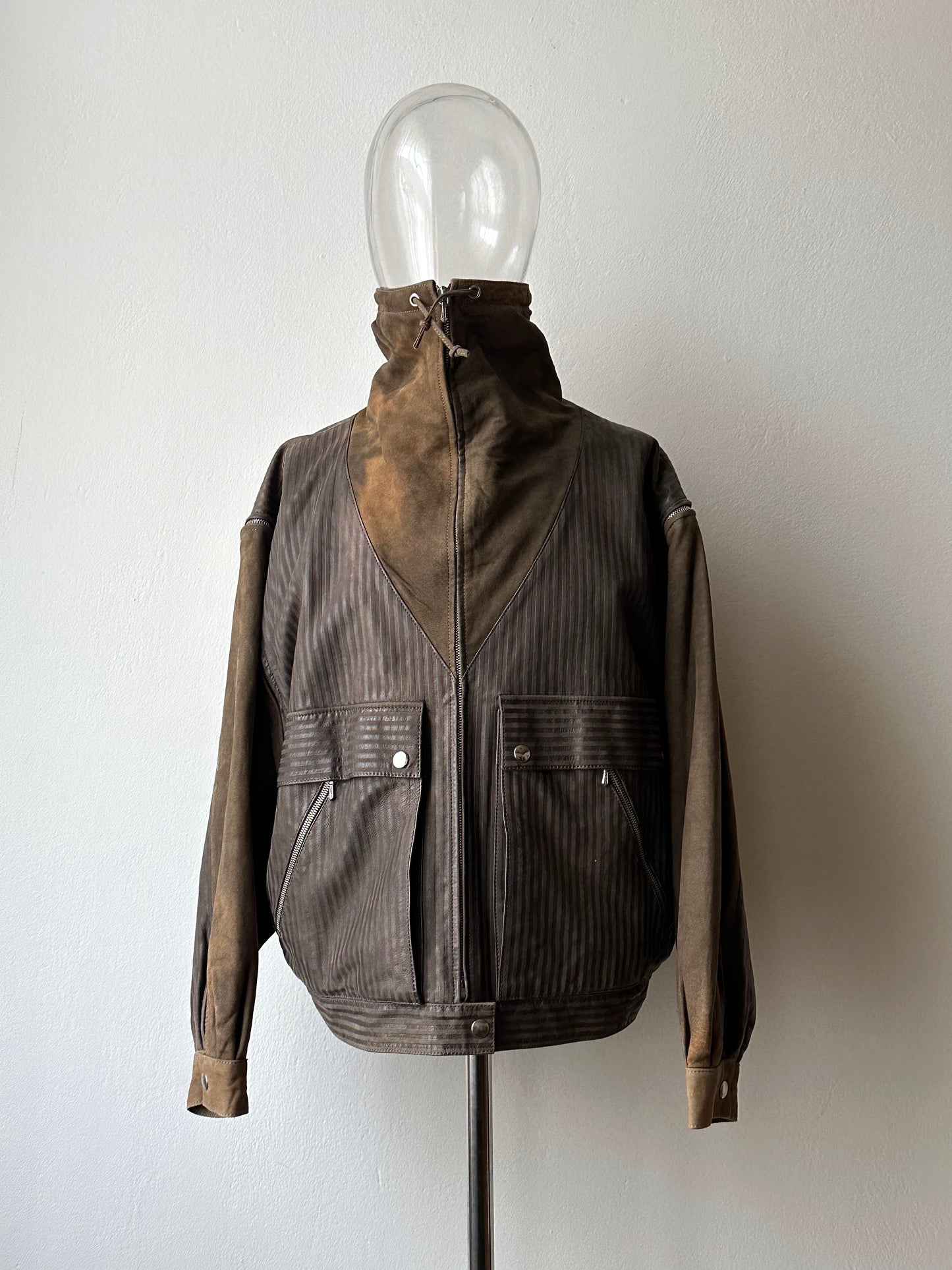 1980s French leather jacket