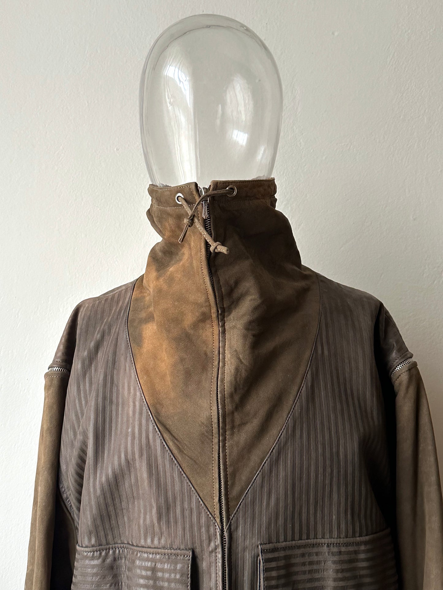 1980s French leather jacket