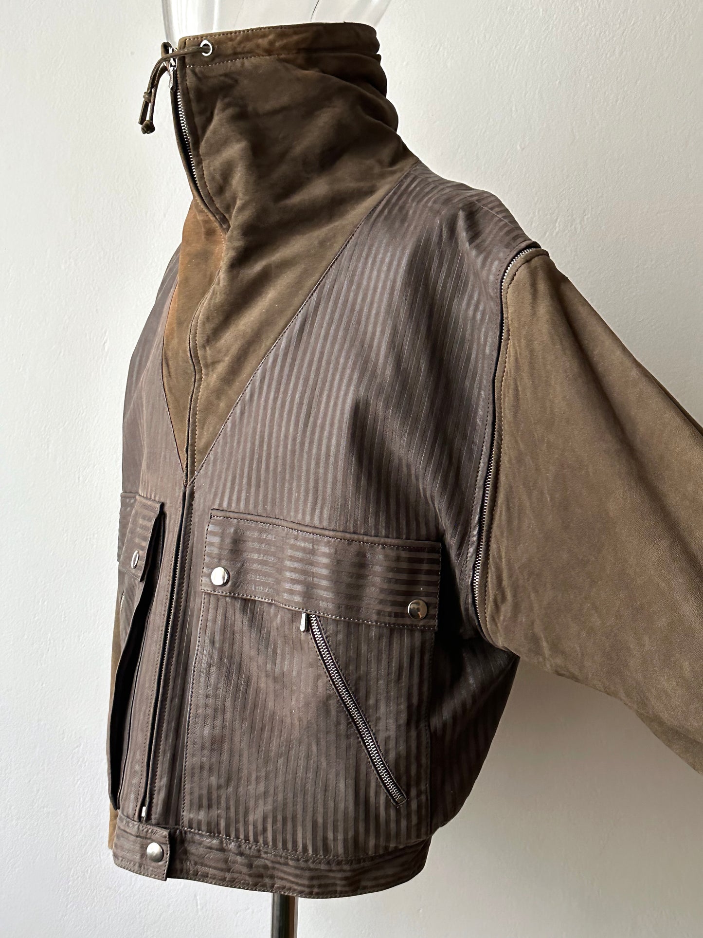 1980s French leather jacket