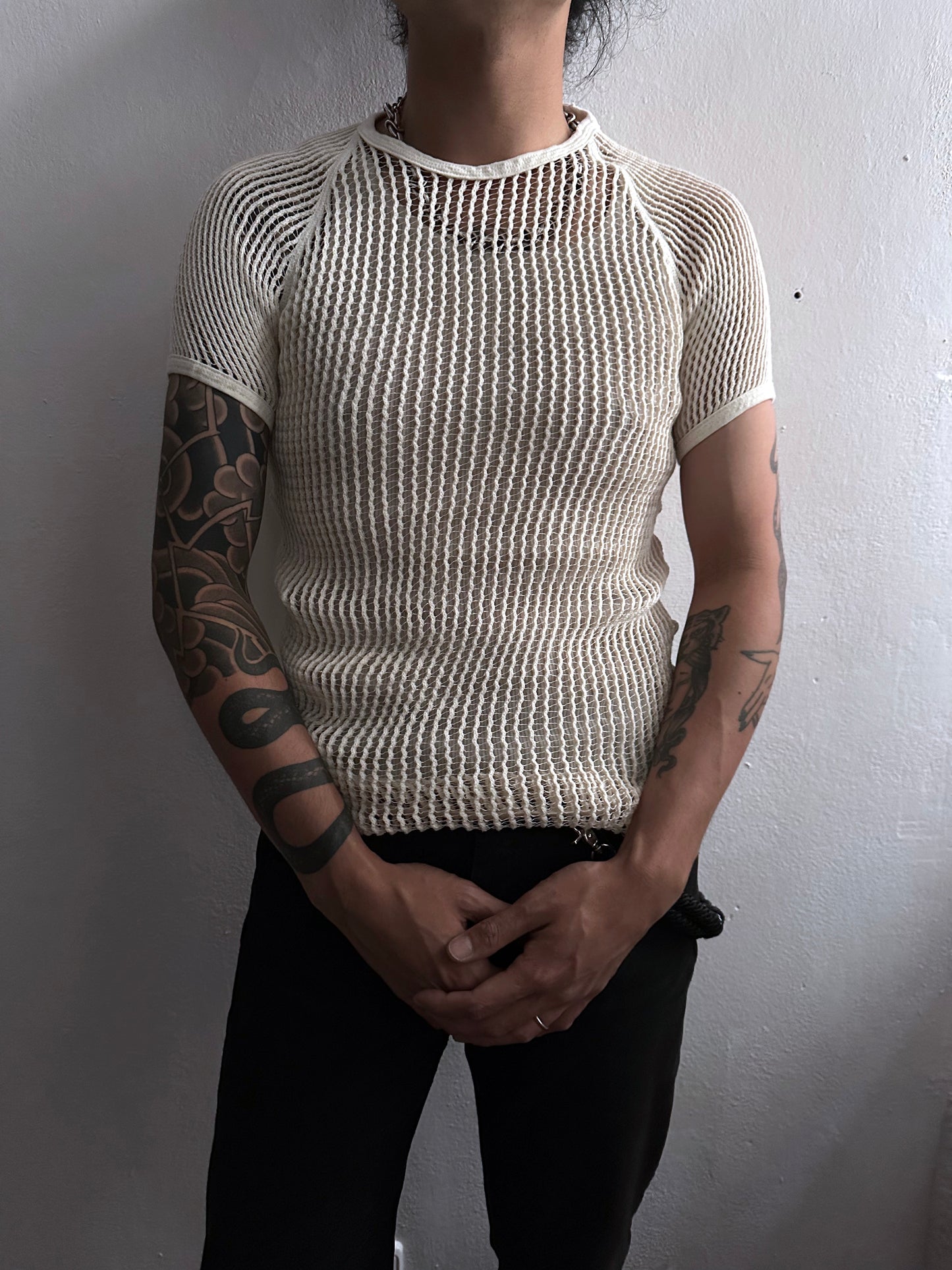 Deadstock 1970s Danish army mesh top 2-pack - M