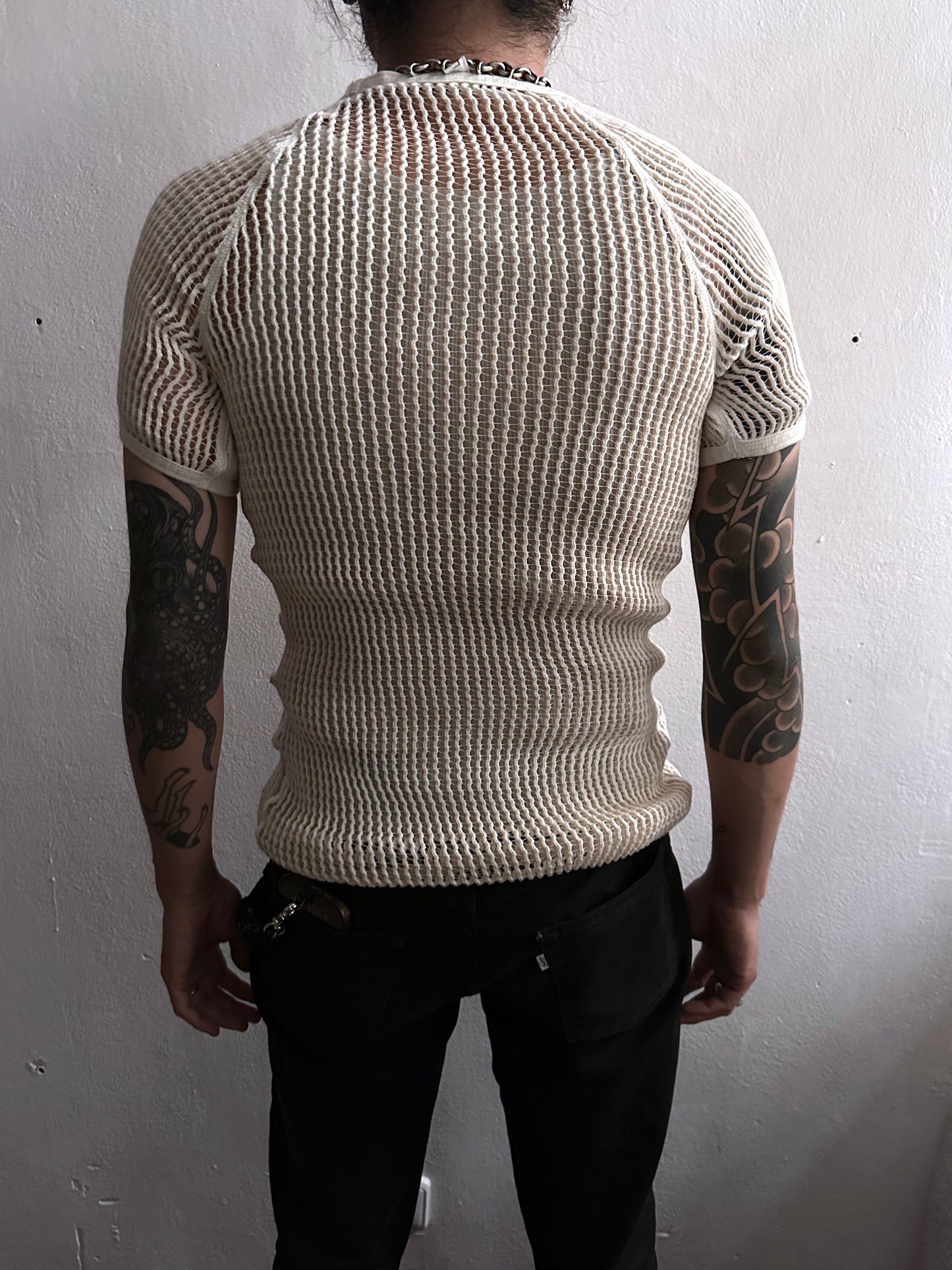 Deadstock 1970s Danish army mesh top 2-pack - M