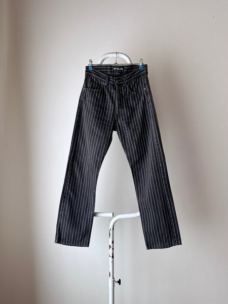 5 pockets pin striped cotton trouser