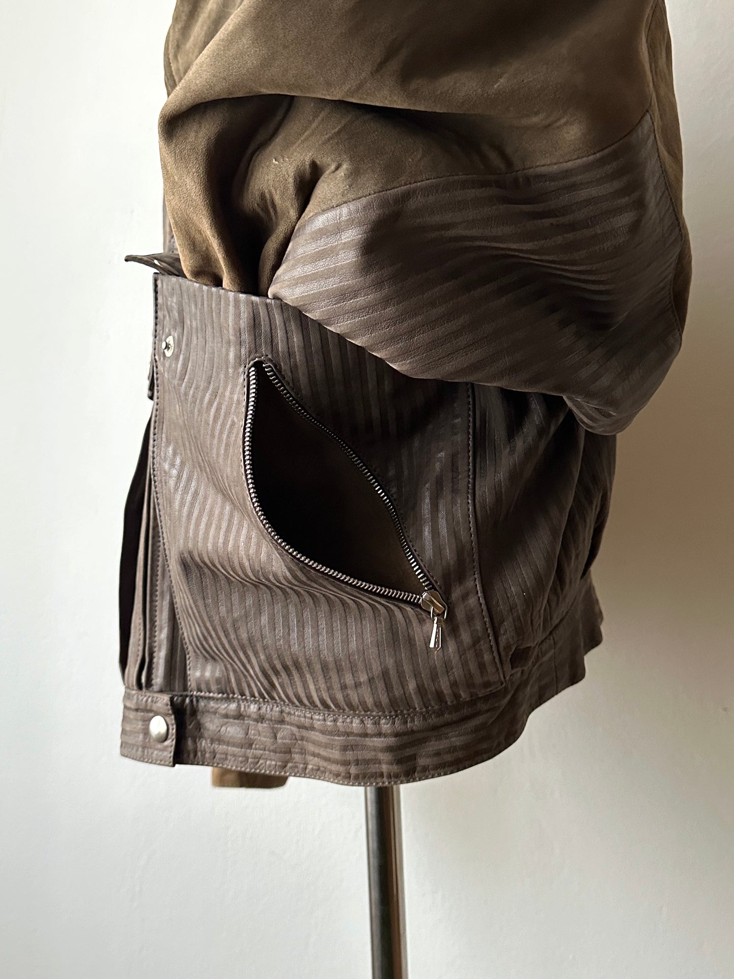 1980s French leather jacket