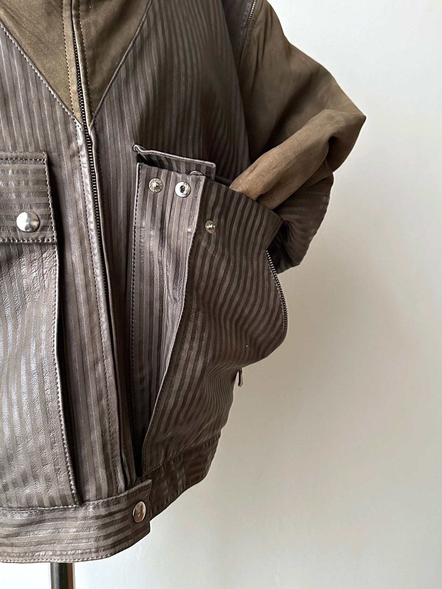 1980s French leather jacket