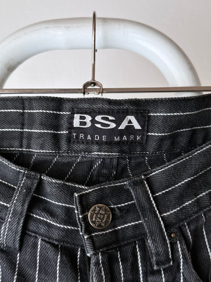 5 pockets pin striped cotton trouser