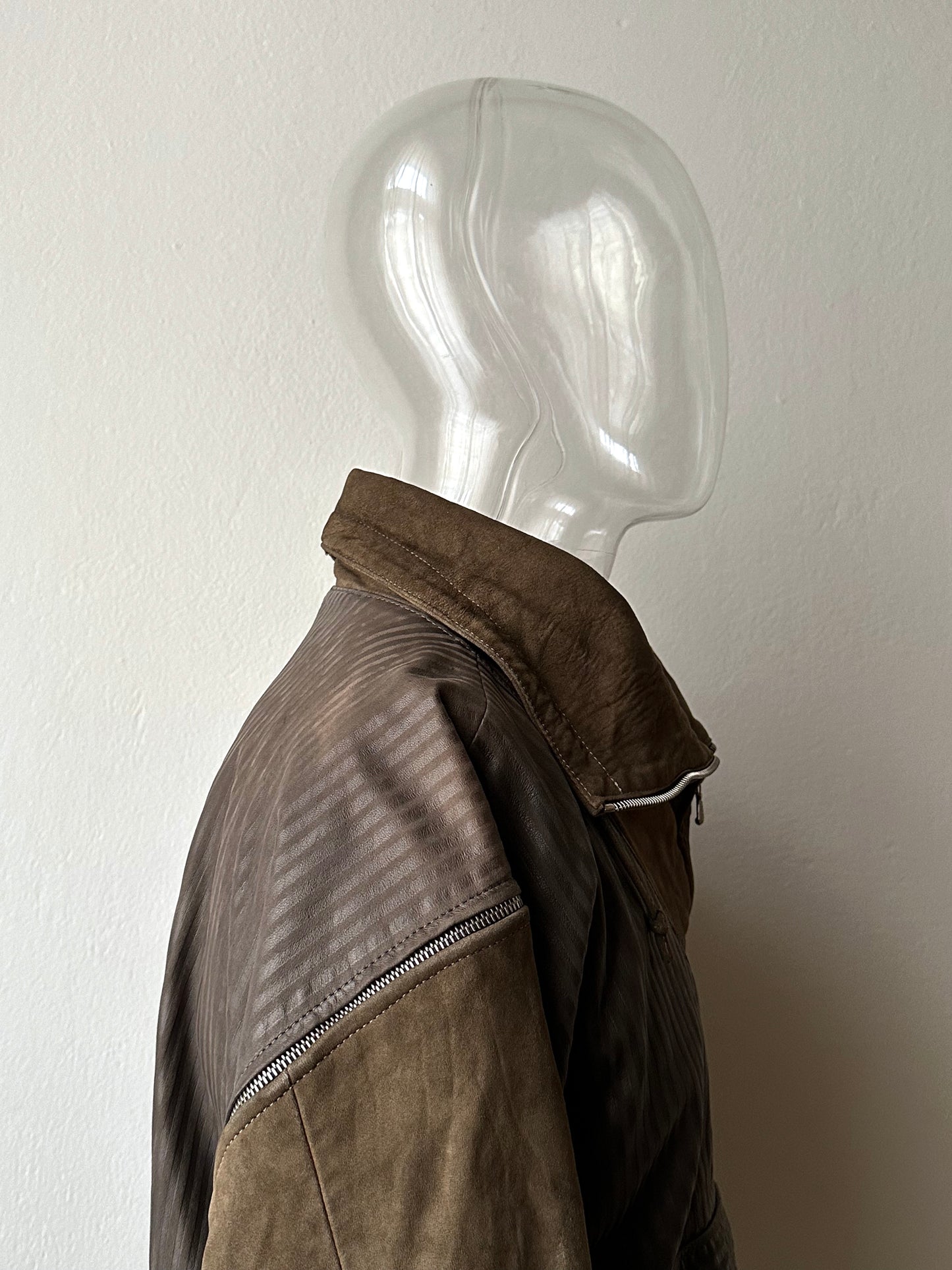 1980s French leather jacket