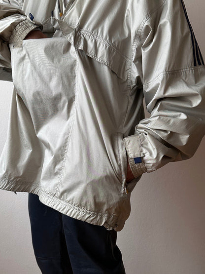 90s Adidas silver smock