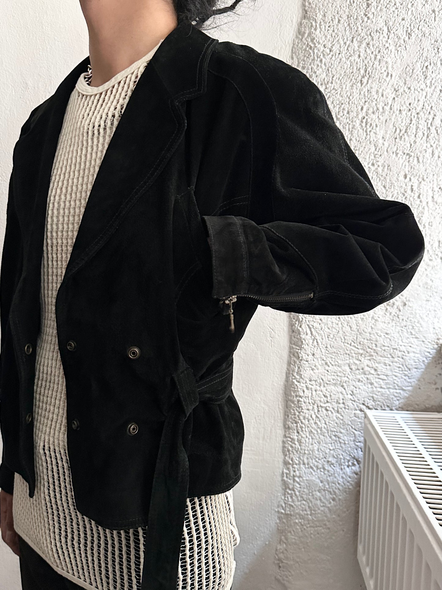 Dino'z leather suede double blouson