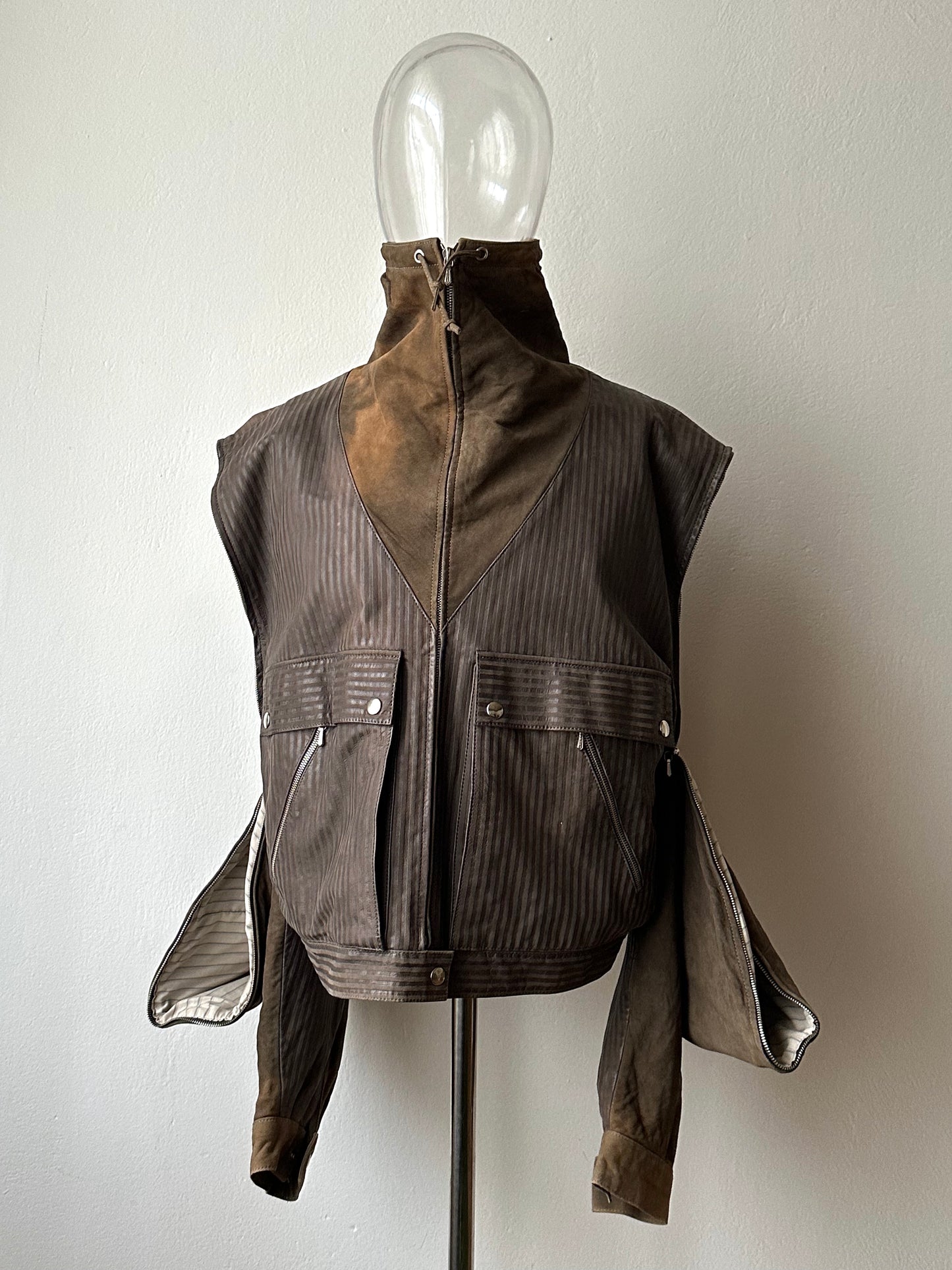 1980s French leather jacket