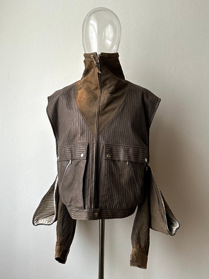 1980s French leather jacket