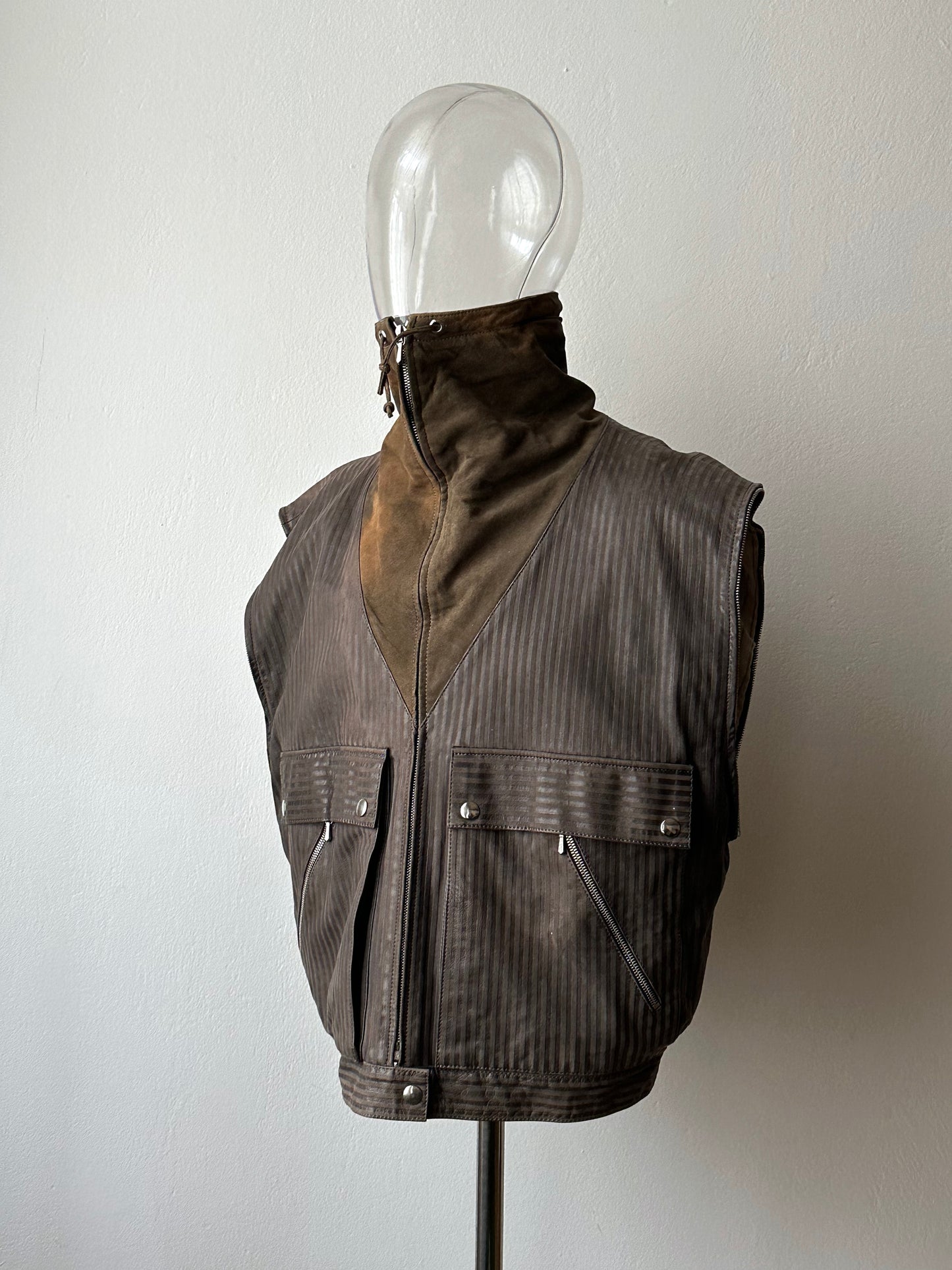 1980s French leather jacket