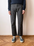 5 pockets pin striped cotton trouser