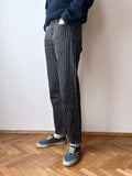 5 pockets pin striped cotton trouser