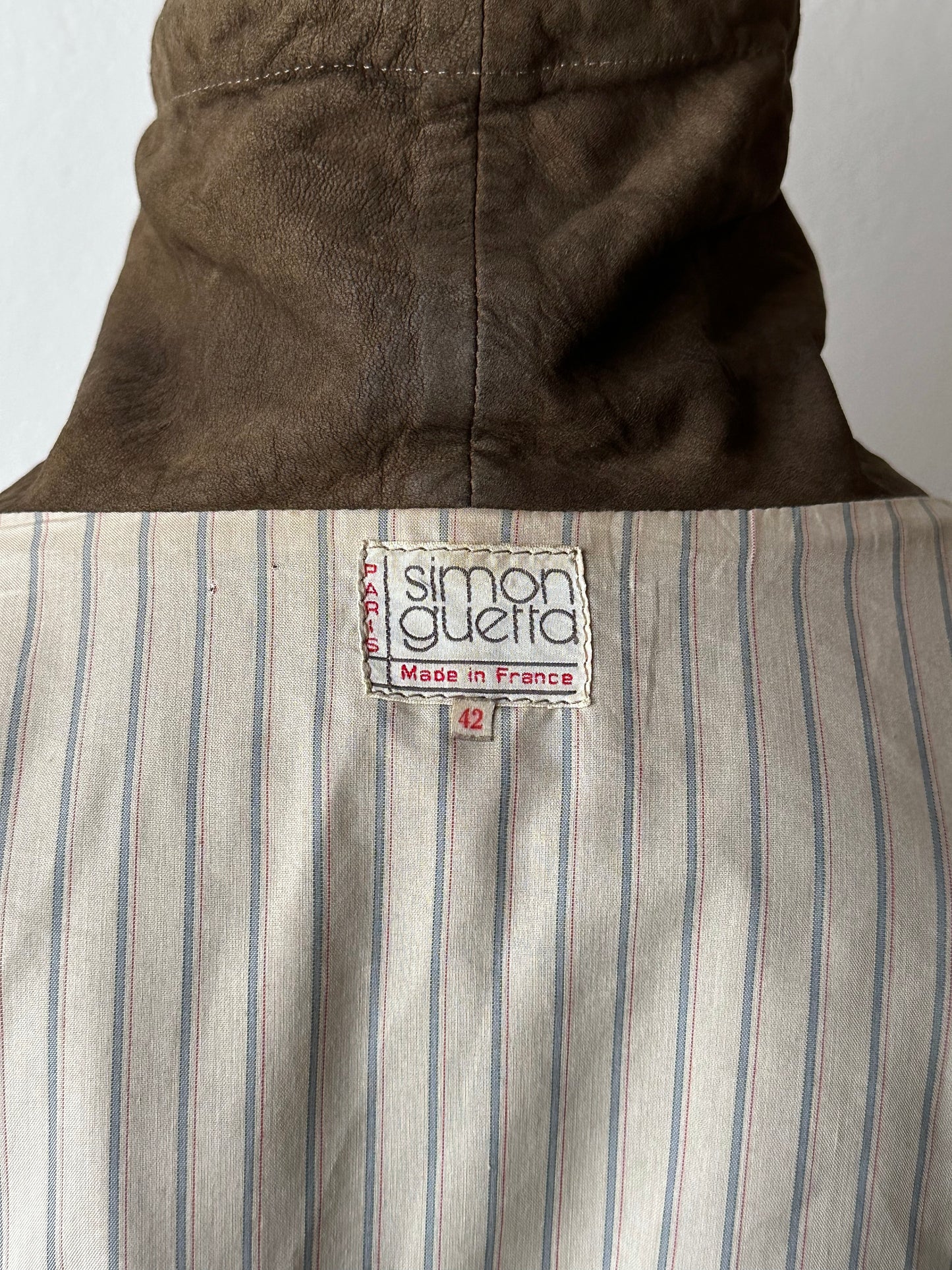 1980s French leather jacket