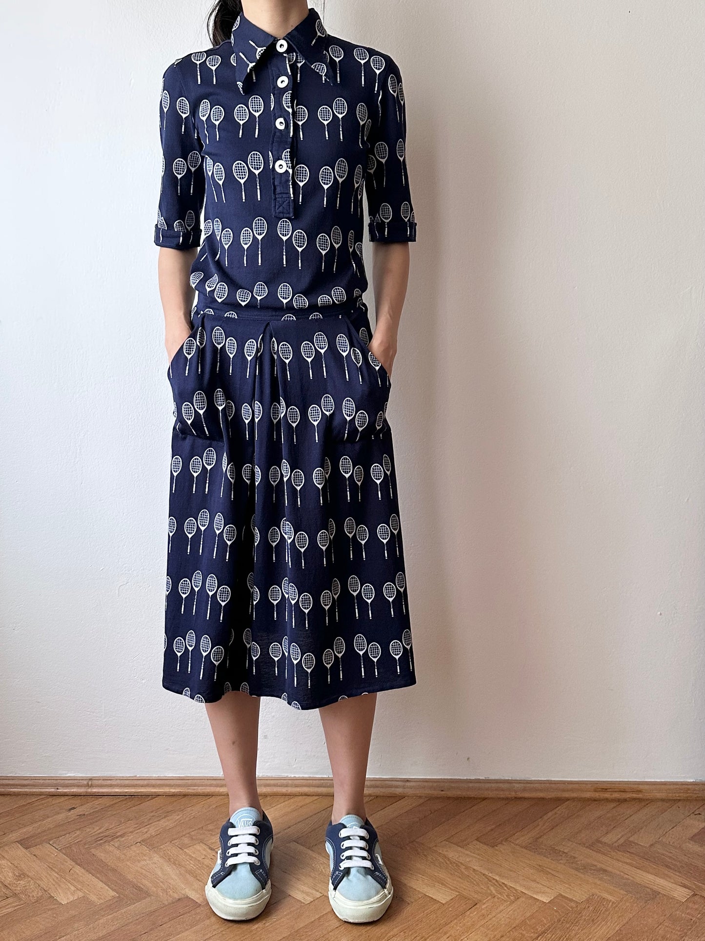 70's dead stock tennis racket 2 pieces