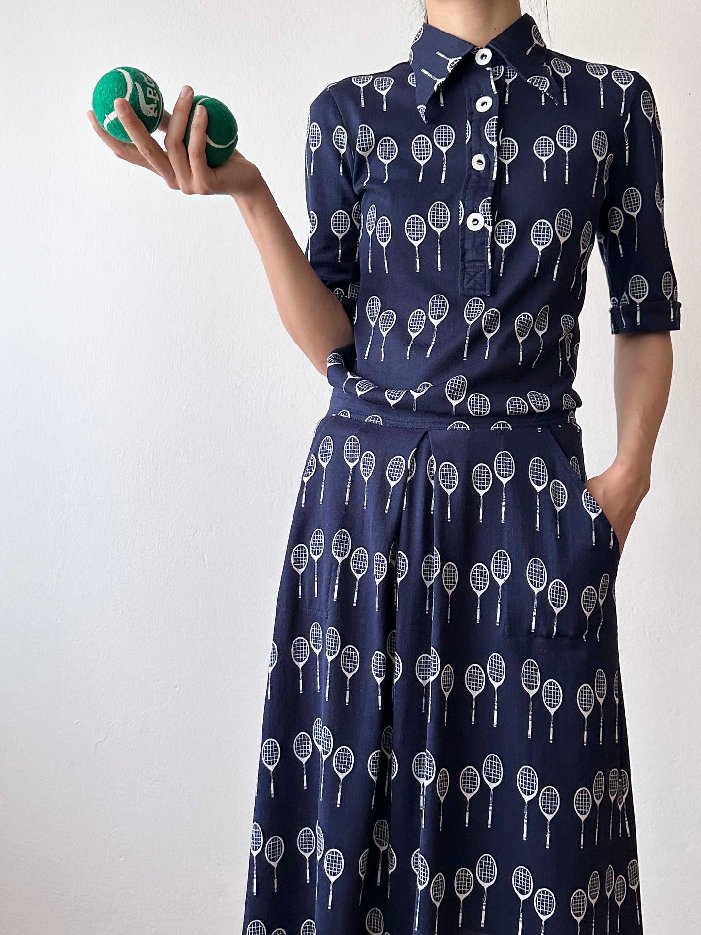 70's dead stock tennis racket 2 pieces