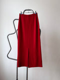 merino wool skirt in crimson