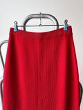 merino wool skirt in crimson