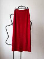 merino wool skirt in crimson